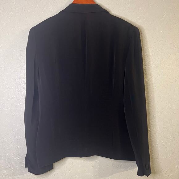Anne Klein Women’s Suit Jacket Blazer Black sz 10 vtg feminine ptp 20.5 office - Picture 7 of 15